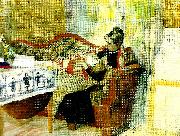 Carl Larsson moderstankar-karin med brita vid brostet china oil painting artist